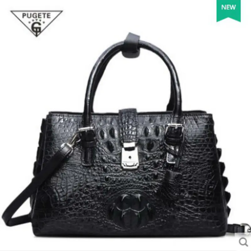 pugete New real crocodile leather women handbags leather handbags