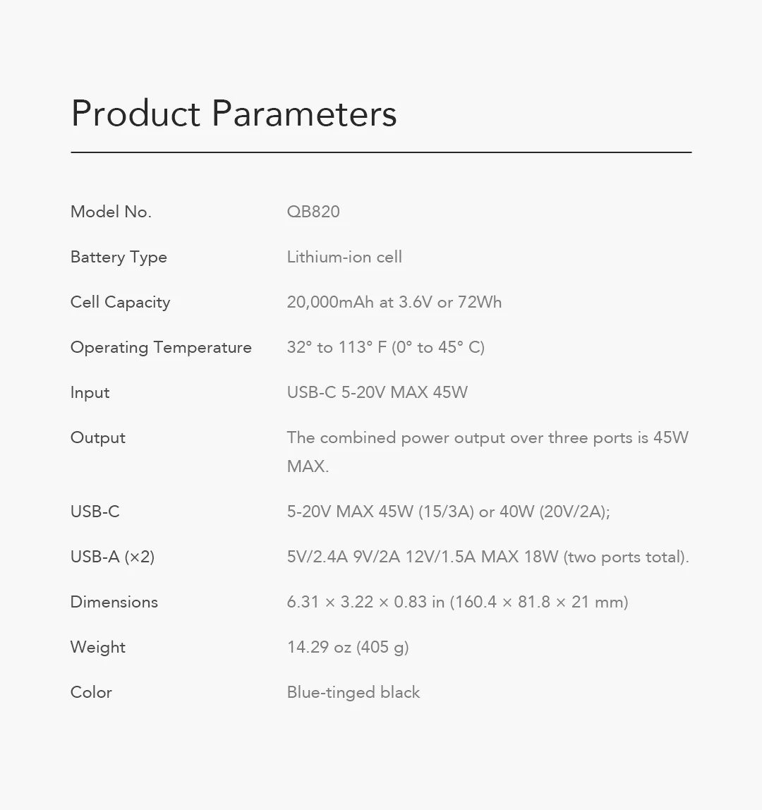 ZMI QB820 QB815 USB PD резервная батарея и концентратор для MacBook Pro или более поздней версии/Pixelbook/Pixel/iPhone 8 Быстрая зарядка 20000 мАч банк питания