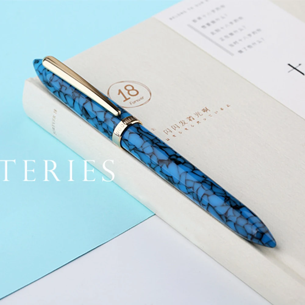 

0.38mm 0.5mm Marbling Fountain Pen Fine Nib Smooth Writing Office Refillable Acrylic Resin School Colorful Students Stationery