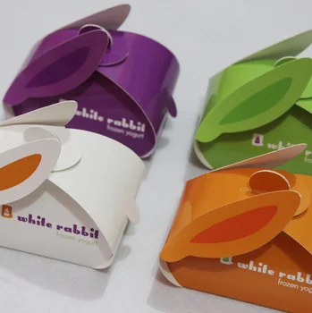 

100 X White / Green / Orange / Purple Rabbit Style Wedding Favors Chocolate Candy Boxes Party Favors Cake Dessert Box Gifts Box