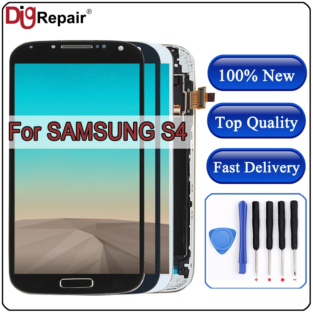 

i545 I9500 i9505 lcd For SAMSUNG Galaxy S4 i9505 LCD Display Touch Screen Digitizer With Frame for SAMSUNG S4 i545 I9500 display