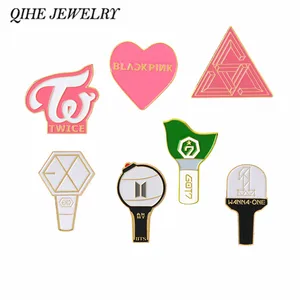 QIHE JEWELRY K-POP BTS Bangtan Boys LightStick Enamel pins BLACKPINK TWICE EXO GOT7 WANNA ONE SEVENTEEN LOGO Badges Jewelry QIHE JEWELRY K-POP BTS Bangtan Boys LightStick Enamel pins BLACKPINK TWICE EXO GOT7 WANNA ONE SEVENTEEN LOGO Badges Jewelry