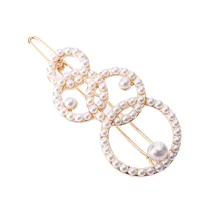 Заколки для волос для Для женщин полые Размеры кольцо перекрытия Жемчуг Шпилька для волос с горным хрусталем G0508