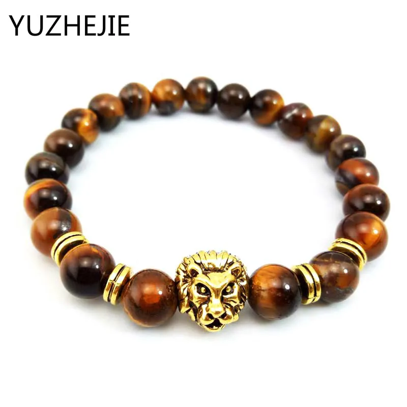 YUZHEJIE 2018 новые мужские Подарочные ювелирные изделия 8 мм Натуральная лава