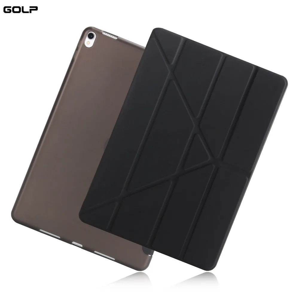 For iPad 10.2 Case GOLP PU Leather Hard PC Smart Cover for iPad 7th Generation Flip Stand Case for iPad 10.2 2019 A2197