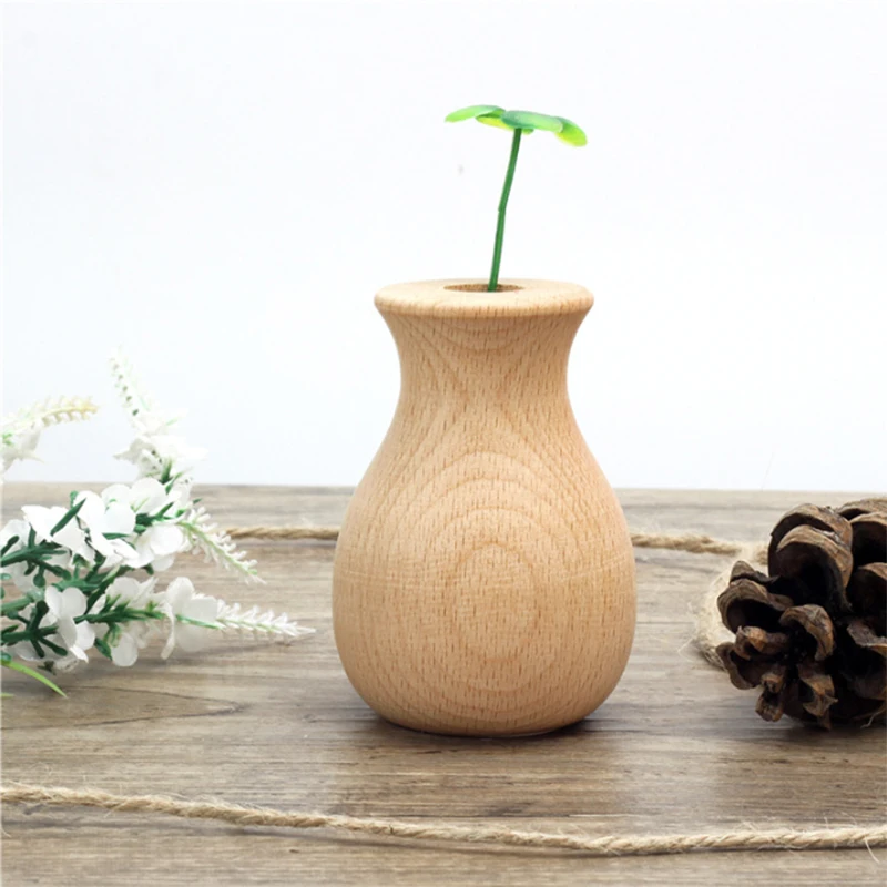 wood vase