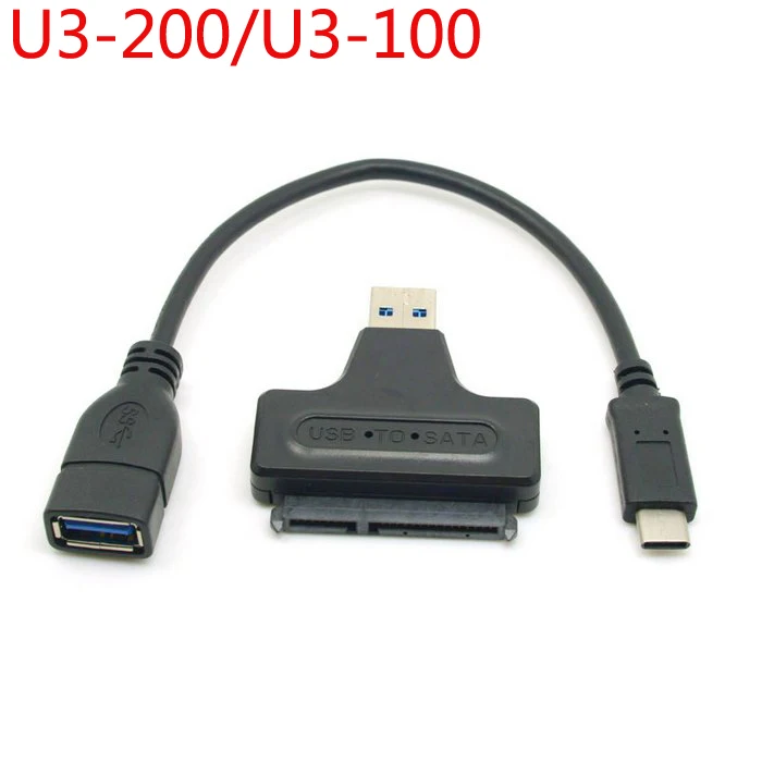 (100 шт./лот) USB 3.0 Type C Φ Женский и 3 1 к SATA 22pin OTG кабель адаптера данных для Macbook &