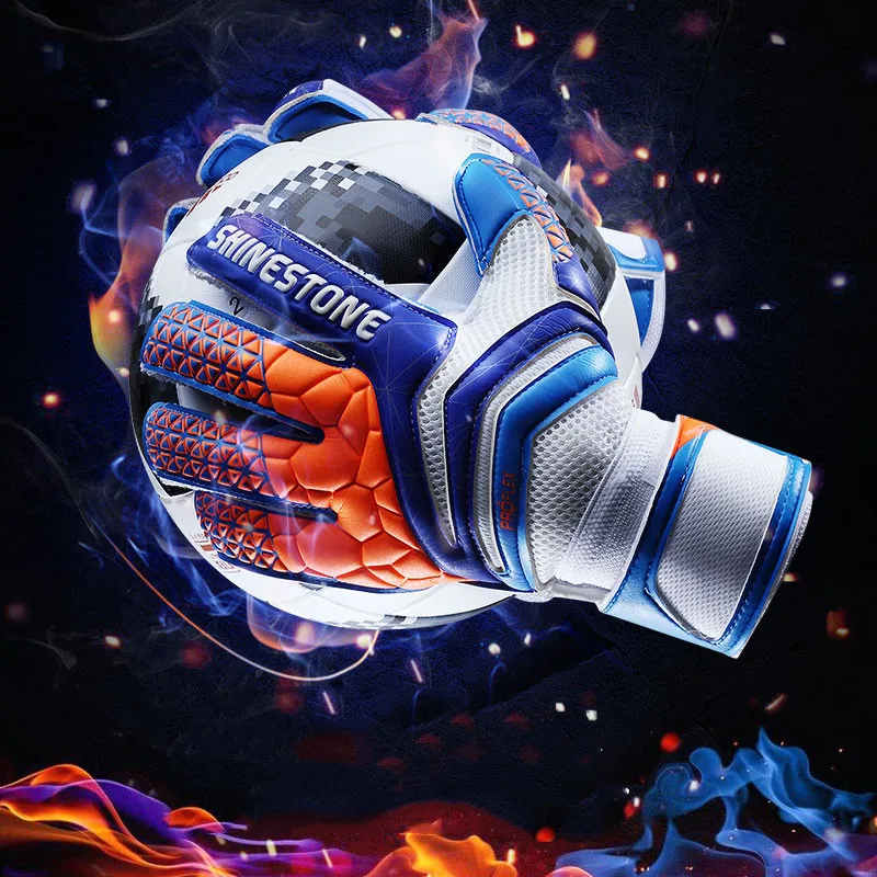 

Professional Goalkeeper Gloves Kids Men Goalie Soccer Gloves 5 Fingers Protection Non-slip Soccer Thickened Latex Gloves