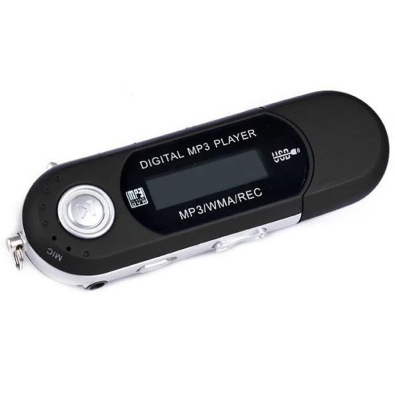 Mini USB Flash MP3 Player LCD Screen Support Flash 32GB TF/SD Card Slot Digital MP3 Music Players - Цвет: black