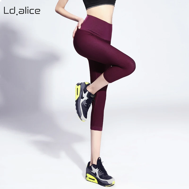 

New High Quality Women Yoga Pants Sexy High Waist Stretched Cropped Leggings Running Compression Female Pant Ladies Gym Clothing