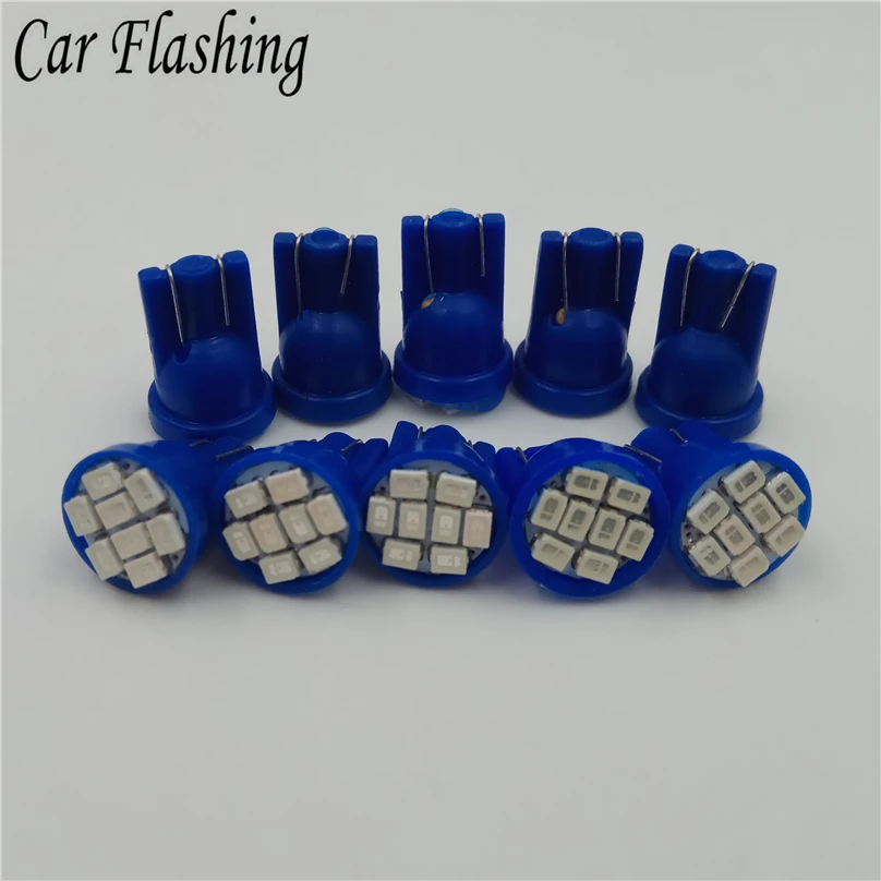 Автомобильный мигающий 30 шт./лот синий светодиод T10 8 smd светодиодов 8SMD led 194 168 192 W5W
