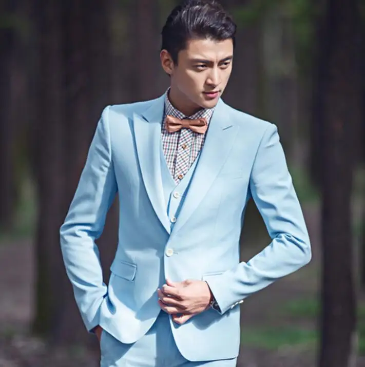 Sky Blue Blazer Men Formal Dress Latest 