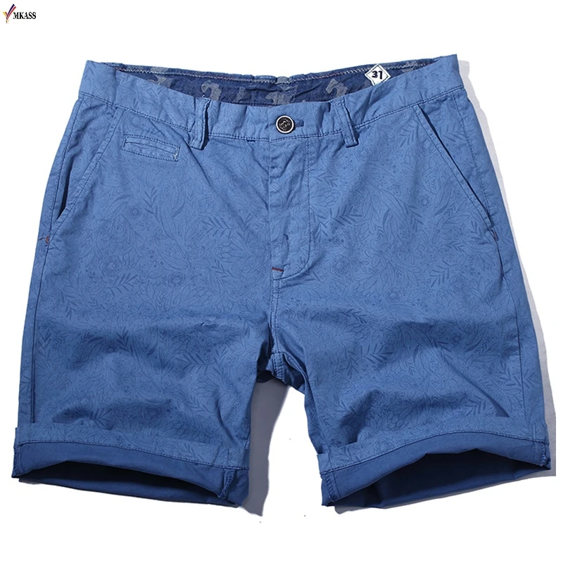 Хит повседневные летние легкие х/б мужские шорты с декоративным узором винтажные повседневные мужские шорты-бермуды Masculina