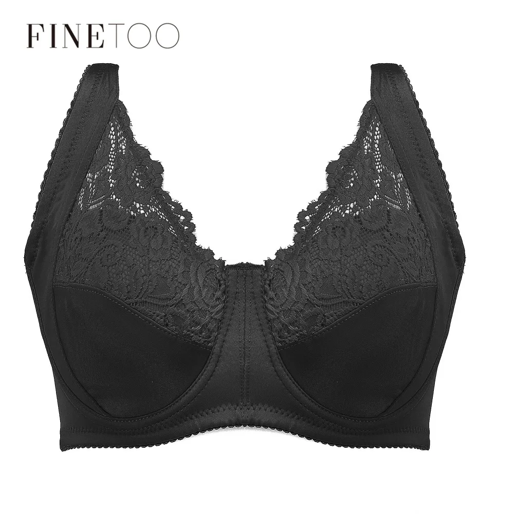  Full Cup Thin Underwear Plus Size Bra Adjustable Lace Women Bra Breast Cover Underwire D DD E Cup L