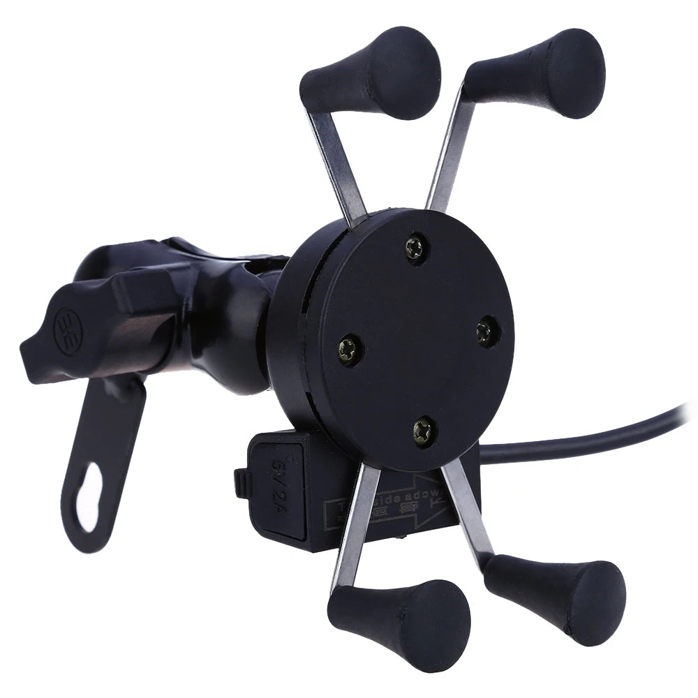 

CS - 328 X Type Motorcycle Phone Holder USB Socket Power Outlet Charger
