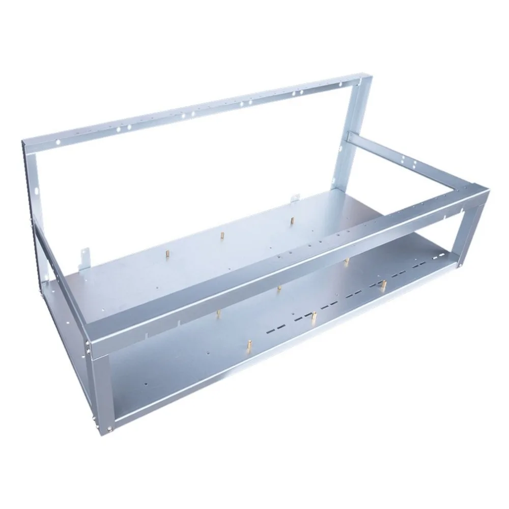 8 Graphics Card GPU Mining Machine Frame With 5 Cooling Fans USB PCI-E Cable Computer BTC LTC Coin Miner Server Case