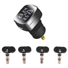 TN300 Wireless TPMS 433.92MHz Tire Pressure Monitor System 4 Internal Sensors / Cigarette Lighter Plug Display