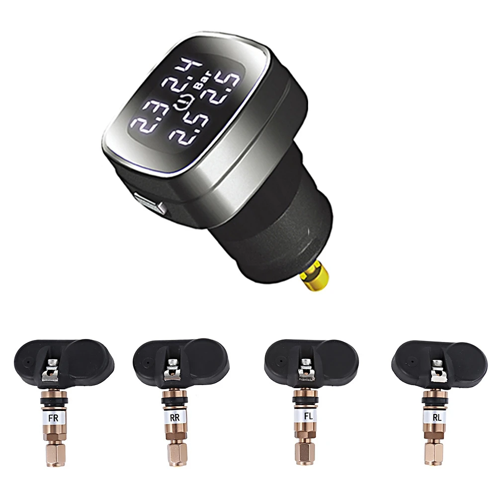 TN300 Wireless font b TPMS b font 433 92MHz Tire Pressure Monitor System 4 Internal Sensors