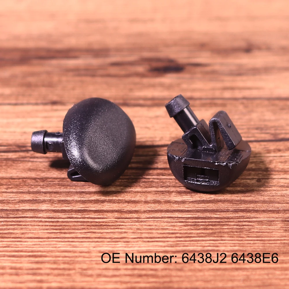 

2Pcs 6438J2 6438E6 6438AV 6438W2 6438Z1 Front Windshield Wiper Washer Jet Nozzle For Peugeot 407 2003- 2007 2008 2009 2010