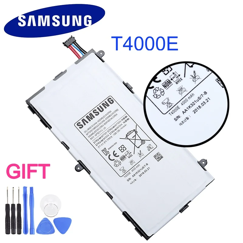 100% Оригинальный аккумулятор для планшета T4000E Samsung GALAXY Tab 3 7 0 T210 T211 T2105 T217A запасной