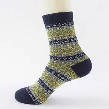 5 Par Sokken lattic Invierno Hombre Calcetines de Lana Gruesa Caliente Mezcla de Cachemira Informal Calcetines calcetines hombre Barato envío gratis