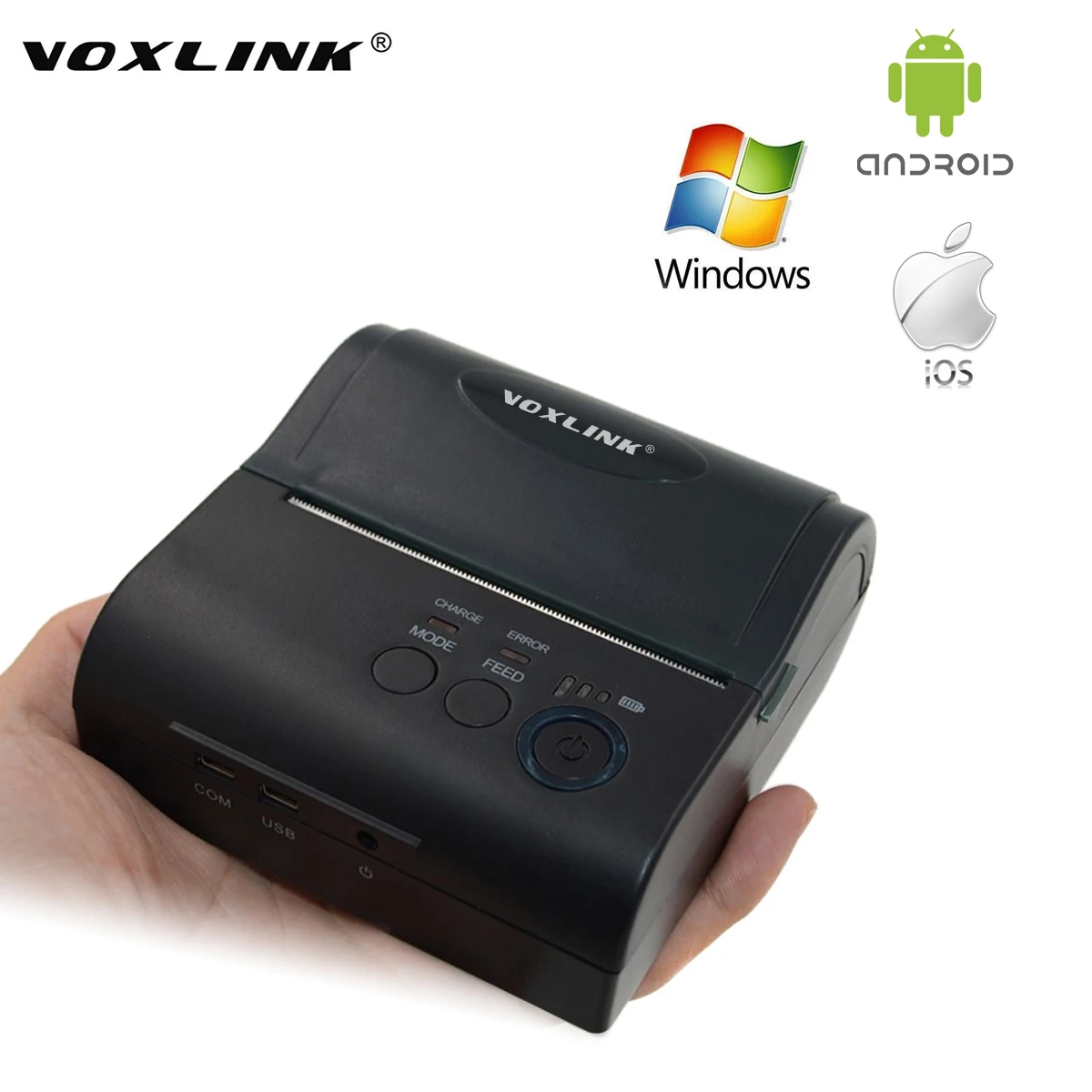 Protable 80MM Thermal Bluetooth Receipt Printer,Wireless Bluetooth Printer for IOS Android Windows
