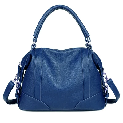 Herald модные мягкие кожаные Сумки большой Для женщин сумка на молнии дамы сумка девушка Вместительные сумки Сумки Новые поступления Bolsa feminina - Цвет: blue
