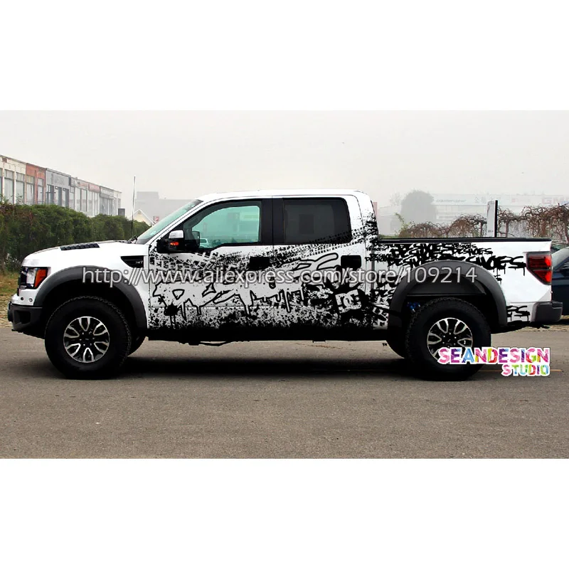 

DC KenBlock style F150 Rubicon Silverado Ram Cherokee Discovery SUV 4WD 4X4 FOUR WHEEL Van Truck Decal Stickers Waterproof Z02