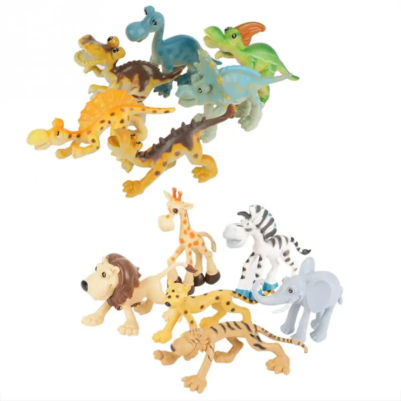 6Pcs/set Animals Action Figures Set Figurines Set Small Plastic