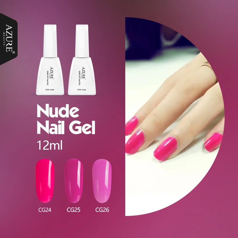 

Azure Beauty 3Pcs/Lot Orange Color Series UV Gel Nail Polish Soak Off Shiny Color Led Nail Varnish Kits Semi Permanent UV Enamel