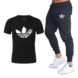 2019 Tide/брендовые комплекты летние мужские футболки + штаны, летние комплекты, хит продаж, хлопковые удобные с короткими рукавами, футболка