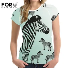 FOURDEIGNS/Мода, женская футболка с принтом зебры, художественная работа, Kawai, одежда, топ, женская уличная одежда, шикарные футболки, летние с коротким рукавом