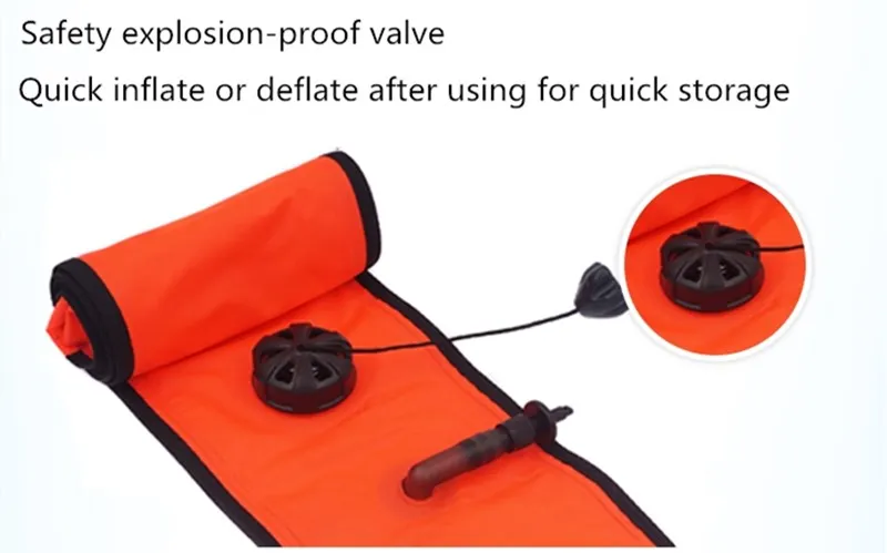 Bouée De Signalisation Gonflable SMB En Nylon 210D De 115 Cm Avec Valve