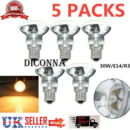 

5 PACKS Replacement Lava Lamp E14 R39 30W Spotlight Screw in Light Bulb Bulb UK
