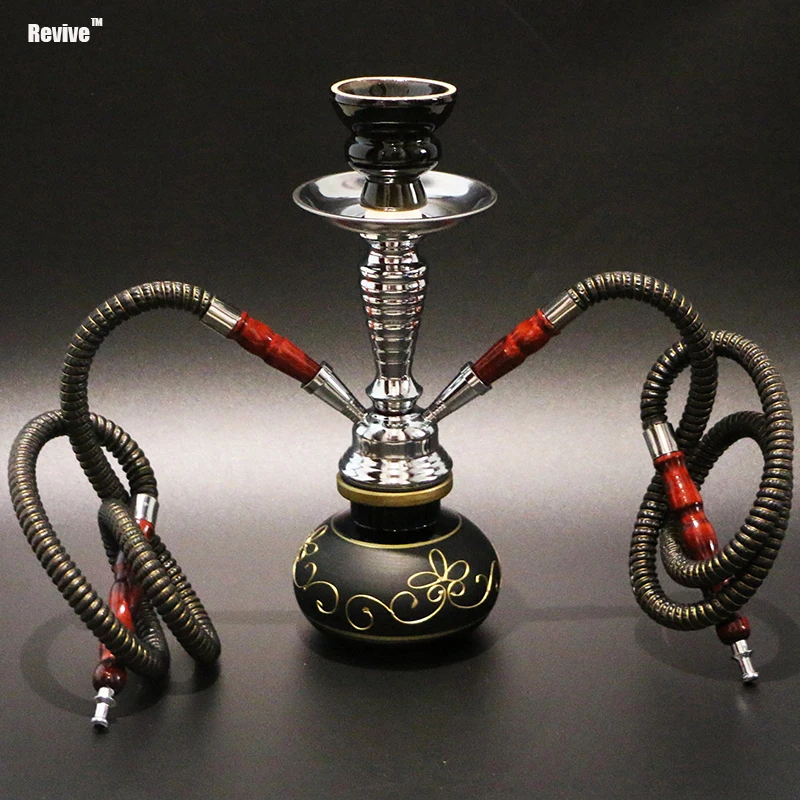 

Revive glass hookah set black chicha yellow shisha blue narguile red nargile green water pipe ceramic smoking bowl hose options
