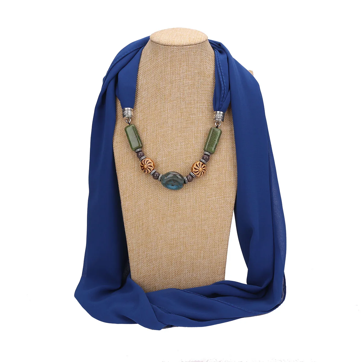 Модная вуаль, ювелирное изделие, ожерелье с кисточкой, шелковый шарф, бисерный шарф, Женский хлопковый шарф, платок