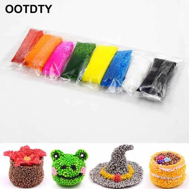 Новые 8 шт. 5g Снег Грязь пушистый Floam Slime DIY головоломки шарик игрушка светильник