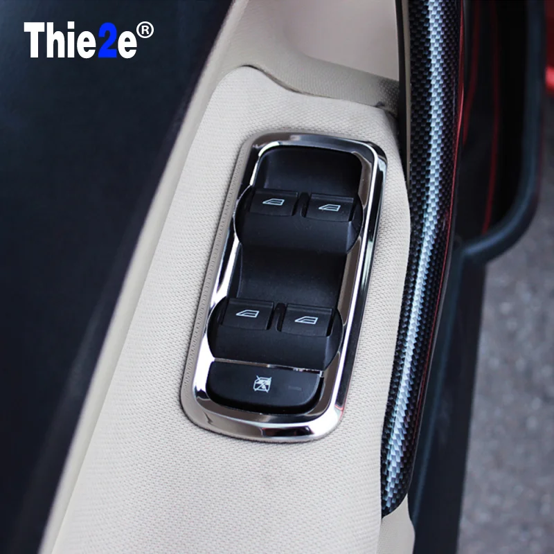

Stainless Steel Trim Window Lift Switch Decoration Box Cover Case for Ford Ecosport and Ford Fiesta 2012 - 2016