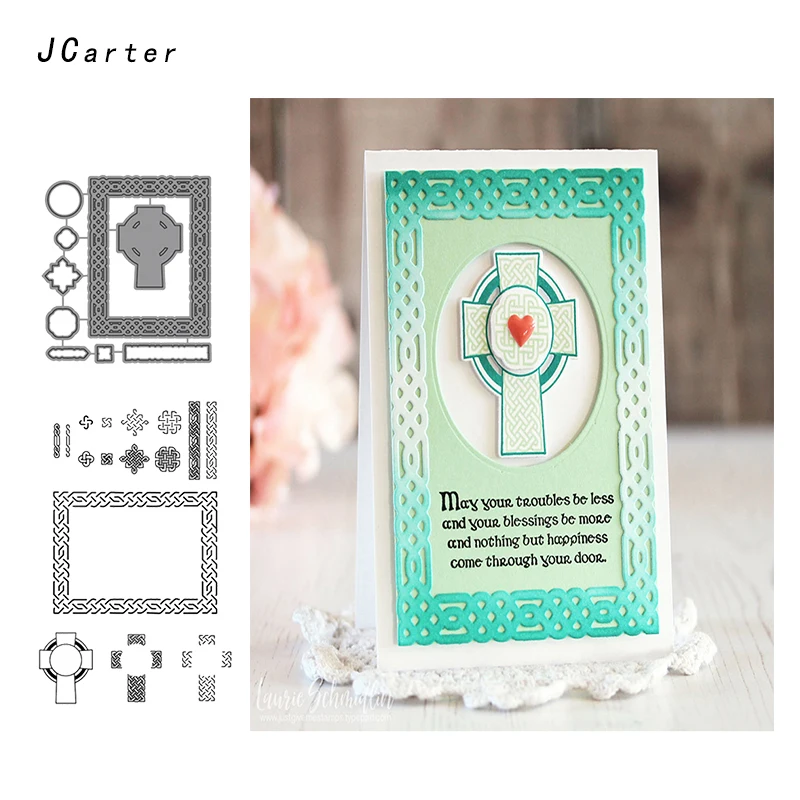 

JCarter Lace Frame Cover Metal Cutting Dies or Rubber Clear Stamps for Scrapbooking DIY Embossing Folder Paper Maker Template