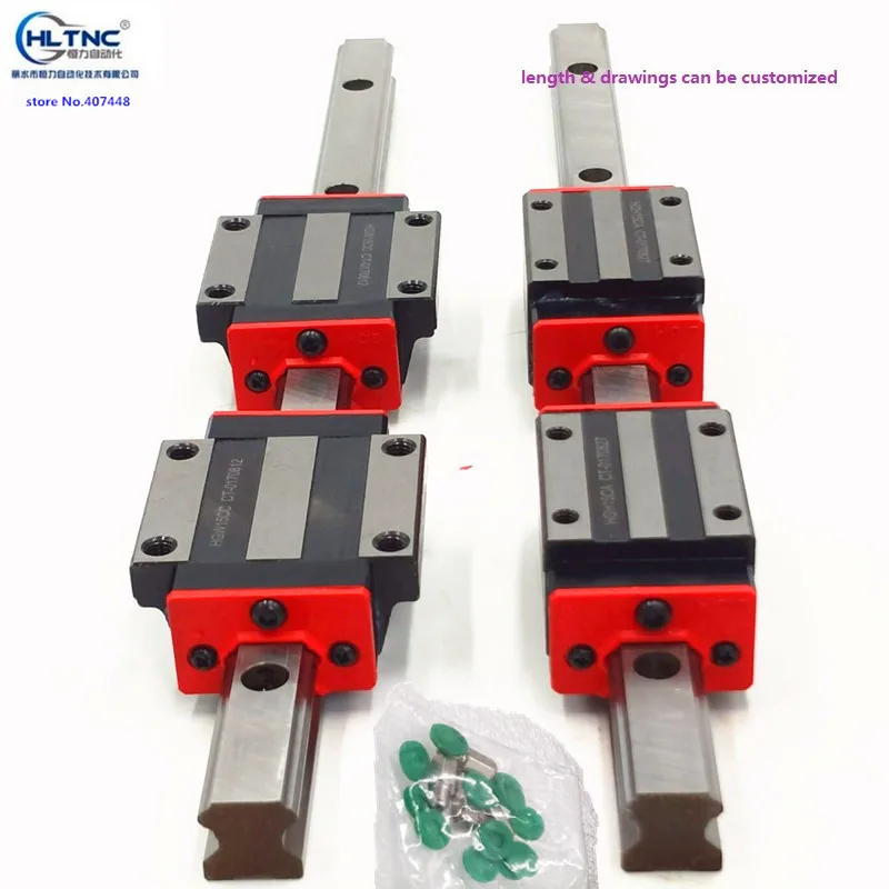 

4pcs 1400mm 2pcs 400mm HGR15 linear guide rail +12pcs HGH15CA linear block carriage for CNC parts