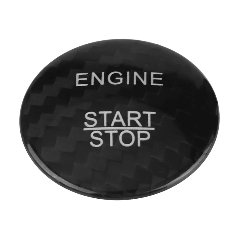 Углеродное волокно автомобиля кнопка запуска и остановки крышка набор для Mercedes-Benz A, B, C, Glc Gla Cla Ml Gl Class W176 W246 W205 X253 X156 C117 - Цвет: Black
