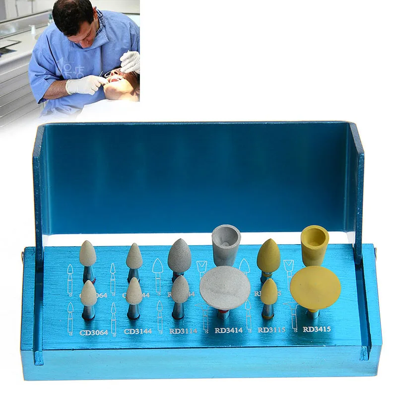

1 Set Diamond Polishing Set for zirconia For Dental Clinic Low Speed Contra Angle Grinding Head