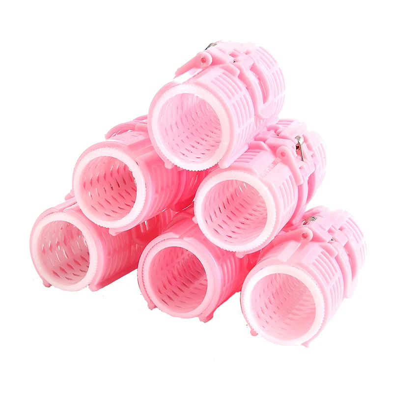 6Pcs/set Spring Clips Plastic Hair Rollers Hair Roller Curler DIY Hair