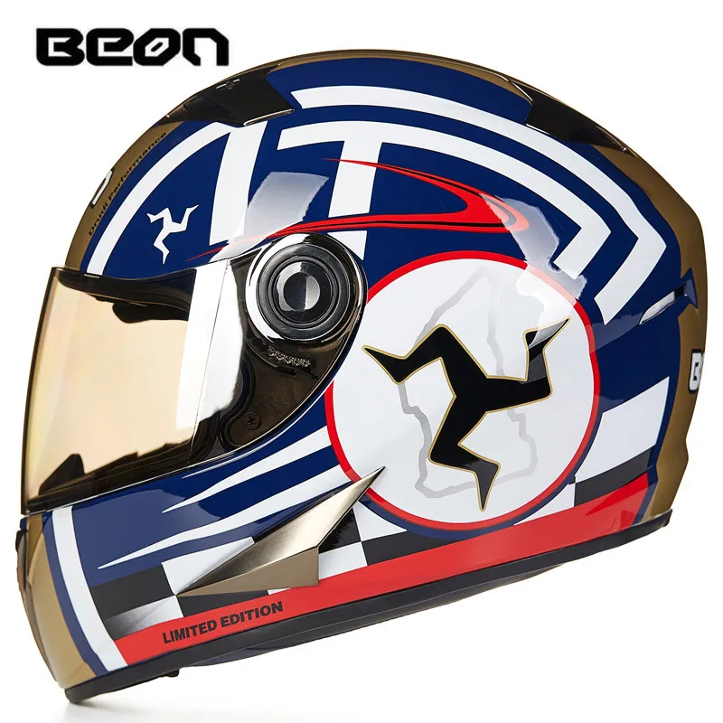 Новое прибытие BEON анфас шлем профессиональный картинг гоночный шлем, одобренный ECE мотоциклетный шлем Motociclistas capacete B-500 - Цвет: 13