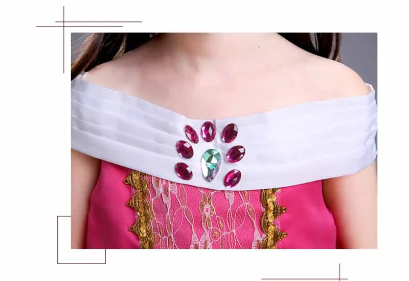 Children`s Halloween Costume Girls Pink Ball Gown Party Dress For Baby Girls Princess Dress Girls Fancy Dress For Kids 100-155cm