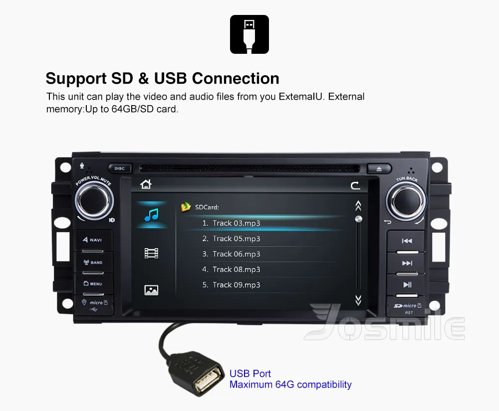 Cheap 2 Din Car DVD Multimedia Player For Jeep Grand Cherokee Chrysler 300C Dodge Ram Compass Patriot Sebring GPS Navigation AutoRadio 6