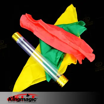 

Even clever scarves Silk Linked Tube King Magic Props Magia Tricks