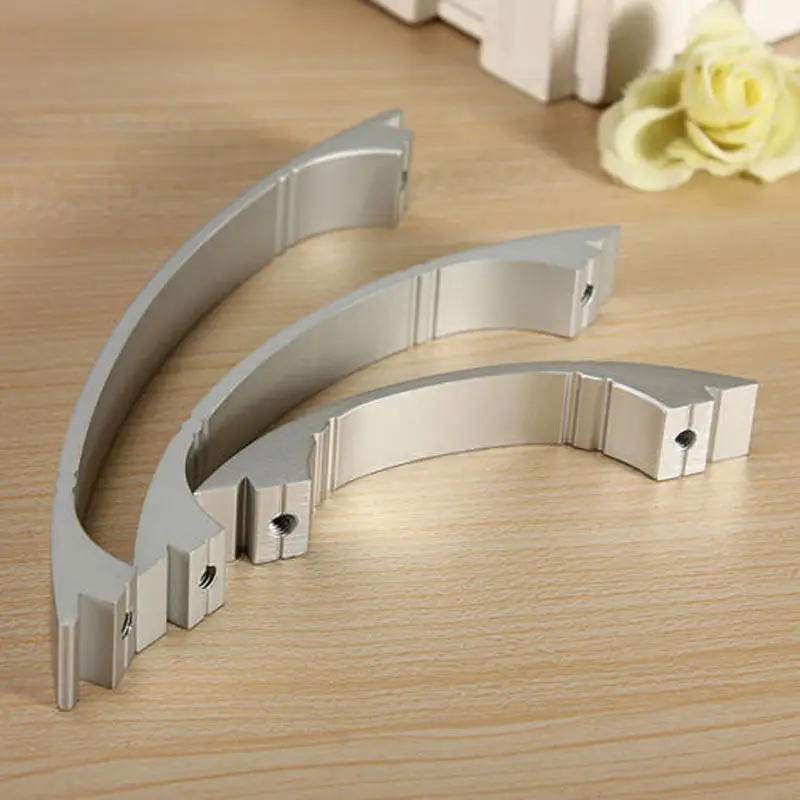 Megairon Modern Cabinet Door Handles Silver Drawer Knob Kitchen