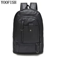 YOOFISH Fashion Brand Men's Backpack PU Leather Backpacks Male School Bag Laptop Backpack Man Waterproof Travel Backpack ccz 2017 new arrival pu leather backpacks for men and women fashion school bag male water backpack 14 laptop backpack bk8003