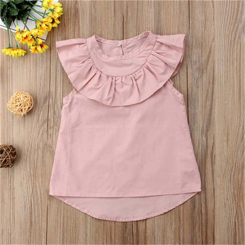 

Boutique Toddler Baby Girl Ruffled Sundress Cute Baptism Party Pageant Dress Baby Dresses Cotton O-neck Knee-length Short Cute